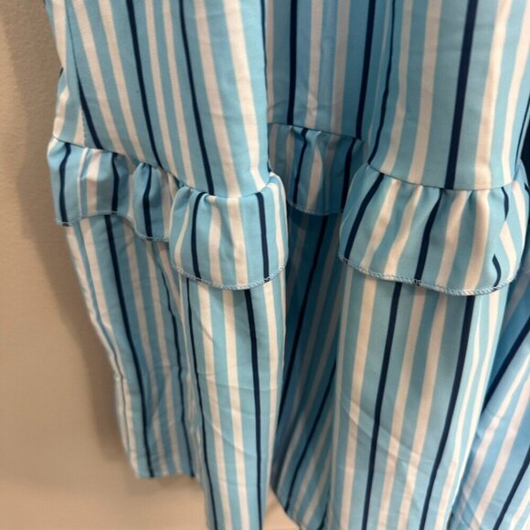 Cabana Life Nautical Tie Waist Maxi Dress Size Small Blue Stripe NWT Beach - Picture 6 of 11